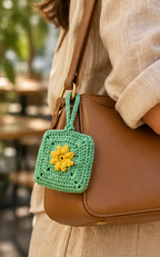 Mint Green Crochet AirPods Pouch