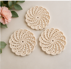 Soft Spiral Crochet Coasters