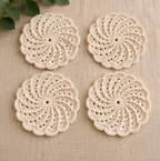 Soft Spiral Crochet Coasters