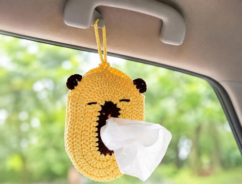Crochet Car Bear Tissue Holder