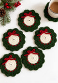 Christmas Wreath Crochet Coasters
