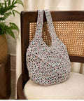 Multicolour Crochet Tote Bag