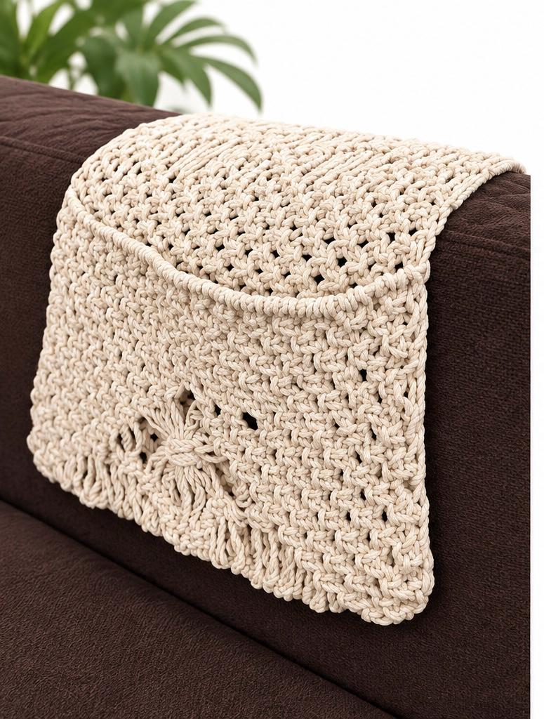 Macrame Sofa Armrest Caddy
