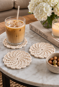 Soft Spiral Crochet Coasters