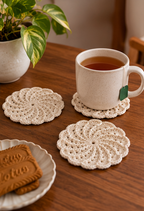Soft Spiral Crochet Coasters