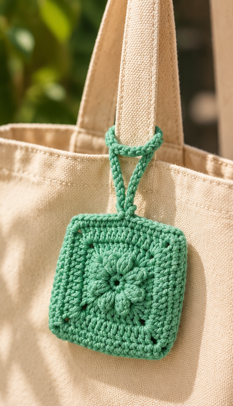Mint Green Crochet AirPods Pouch
