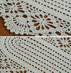 Sage Blue Crochet Table Runner