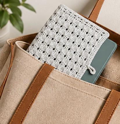 Sage Blue Crochet 10" Tablet Sleeve
