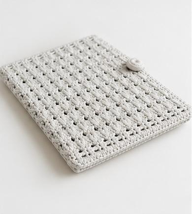 Sage Blue Crochet 10" Tablet Sleeve