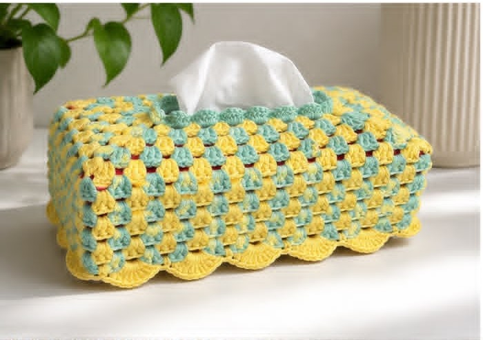 mint-green-yellow-crochet-tissue-box-cover